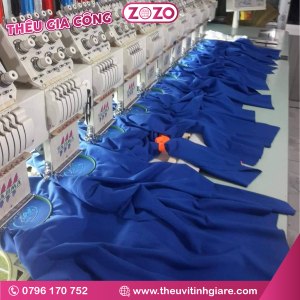 Thêu áo đồng phục may sẵn